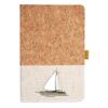 Cork And Heathered Fabric Hardcover Journal 5.5" X 8.25" Thumbnail