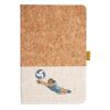 Cork And Heathered Fabric Hardcover Journal 5.5" X 8.25" Thumbnail