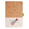 Cork And Heathered Fabric Hardcover Journal 5.5" X 8.25" Thumbnail