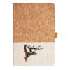 Cork And Heathered Fabric Hardcover Journal 5.5" X 8.25" Thumbnail