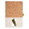 Cork And Heathered Fabric Hardcover Journal 5.5" X 8.25" Thumbnail