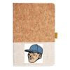 Cork And Heathered Fabric Hardcover Journal 5.5" X 8.25" Thumbnail