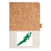 Cork And Heathered Fabric Hardcover Journal 5.5" X 8.25" Thumbnail