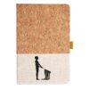 Cork And Heathered Fabric Hardcover Journal 5.5" X 8.25" Thumbnail