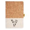 Cork And Heathered Fabric Hardcover Journal 5.5" X 8.25" Thumbnail
