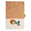 Cork And Heathered Fabric Hardcover Journal 5.5" X 8.25" Thumbnail