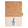 Cork And Heathered Fabric Hardcover Journal 5.5" X 8.25" Thumbnail