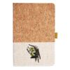 Cork And Heathered Fabric Hardcover Journal 5.5" X 8.25" Thumbnail