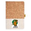 Cork And Heathered Fabric Hardcover Journal 5.5" X 8.25" Thumbnail