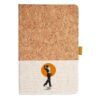 Cork And Heathered Fabric Hardcover Journal 5.5" X 8.25" Thumbnail