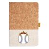 Cork And Heathered Fabric Hardcover Journal 5.5" X 8.25" Thumbnail