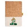 Cork And Heathered Fabric Hardcover Journal 5.5" X 8.25" Thumbnail