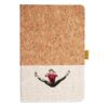 Cork And Heathered Fabric Hardcover Journal 5.5" X 8.25" Thumbnail