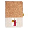 Cork And Heathered Fabric Hardcover Journal 5.5" X 8.25" Thumbnail