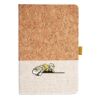 Cork And Heathered Fabric Hardcover Journal 5.5" X 8.25" Thumbnail