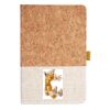 Cork And Heathered Fabric Hardcover Journal 5.5" X 8.25" Thumbnail