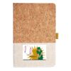 Cork And Heathered Fabric Hardcover Journal 5.5" X 8.25" Thumbnail