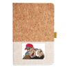 Cork And Heathered Fabric Hardcover Journal 5.5" X 8.25" Thumbnail