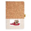 Cork And Heathered Fabric Hardcover Journal 5.5" X 8.25" Thumbnail