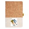 Cork And Heathered Fabric Hardcover Journal 5.5" X 8.25" Thumbnail