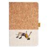 Cork And Heathered Fabric Hardcover Journal 5.5" X 8.25" Thumbnail