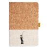 Cork And Heathered Fabric Hardcover Journal 5.5" X 8.25" Thumbnail