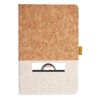 Cork And Heathered Fabric Hardcover Journal 5.5" X 8.25" Thumbnail