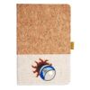 Cork And Heathered Fabric Hardcover Journal 5.5" X 8.25" Thumbnail