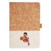 Cork And Heathered Fabric Hardcover Journal 5.5" X 8.25" Thumbnail