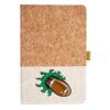 Cork And Heathered Fabric Hardcover Journal 5.5" X 8.25" Thumbnail