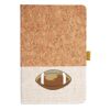 Cork And Heathered Fabric Hardcover Journal 5.5" X 8.25" Thumbnail