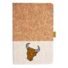 Cork And Heathered Fabric Hardcover Journal 5.5" X 8.25" Thumbnail