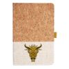 Cork And Heathered Fabric Hardcover Journal 5.5" X 8.25" Thumbnail