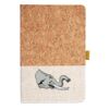 Cork And Heathered Fabric Hardcover Journal 5.5" X 8.25" Thumbnail