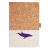 Cork And Heathered Fabric Hardcover Journal 5.5" X 8.25" Thumbnail