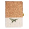 Cork And Heathered Fabric Hardcover Journal 5.5" X 8.25" Thumbnail