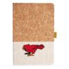 Cork And Heathered Fabric Hardcover Journal 5.5" X 8.25" Thumbnail