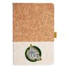 Cork And Heathered Fabric Hardcover Journal 5.5" X 8.25" Thumbnail