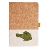 Cork And Heathered Fabric Hardcover Journal 5.5" X 8.25" Thumbnail