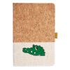 Cork And Heathered Fabric Hardcover Journal 5.5" X 8.25" Thumbnail