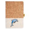 Cork And Heathered Fabric Hardcover Journal 5.5" X 8.25" Thumbnail