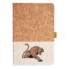 Cork And Heathered Fabric Hardcover Journal 5.5" X 8.25" Thumbnail
