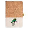 Cork And Heathered Fabric Hardcover Journal 5.5" X 8.25" Thumbnail