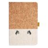 Cork And Heathered Fabric Hardcover Journal 5.5" X 8.25" Thumbnail