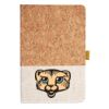 Cork And Heathered Fabric Hardcover Journal 5.5" X 8.25" Thumbnail
