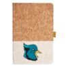 Cork And Heathered Fabric Hardcover Journal 5.5" X 8.25" Thumbnail
