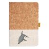Cork And Heathered Fabric Hardcover Journal 5.5" X 8.25" Thumbnail