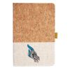 Cork And Heathered Fabric Hardcover Journal 5.5" X 8.25" Thumbnail