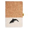Cork And Heathered Fabric Hardcover Journal 5.5" X 8.25" Thumbnail