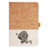 Cork And Heathered Fabric Hardcover Journal 5.5" X 8.25" Thumbnail